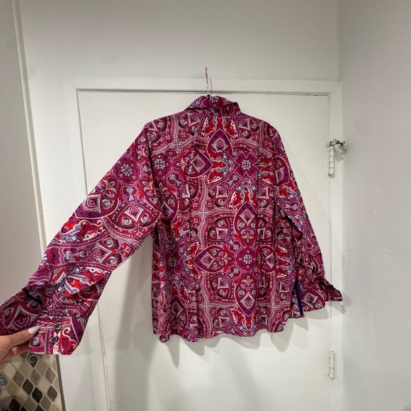 EUC Long Sleeve Collar Top by Lands' End - Picture 3 of 4